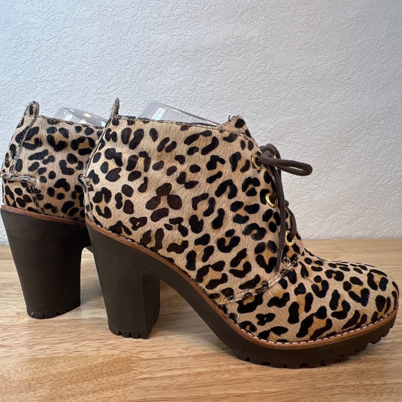 SPERRY Pony hair animal print  booties size 8M - Picture 1 of 16